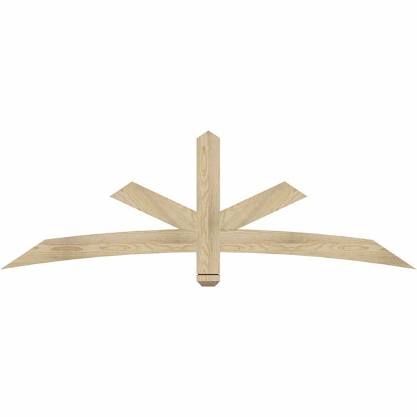 Ekena Millwork Alberta Rough Sawn Timber Gable Bracket, Douglas Fir, 72"W x 24"H x 2"D x 4"F, 8/12 Pitch GBW072X24X0204ALB00RDF - main